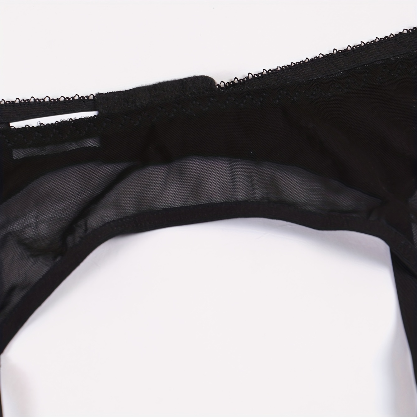 womens black mesh semi sheer garter belt elastic leg - Temu Netherlands