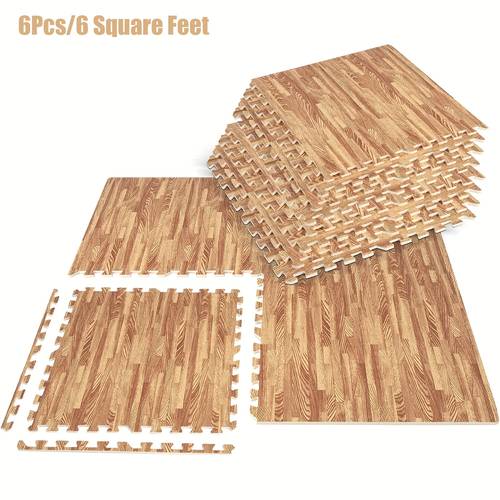 wood grain floor tiles foam mat eva interlocking mats tile 3 8 inch thick flooring wood puzzle w borders home playroom basement apartment trade