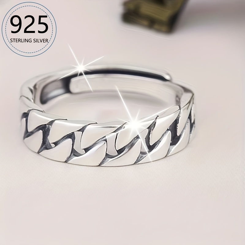 

Vintage S925 Silver Shape Fashion Hip Hop Rock Party Holiday Gift For Bestie Single Holiday Gift . 3.5g