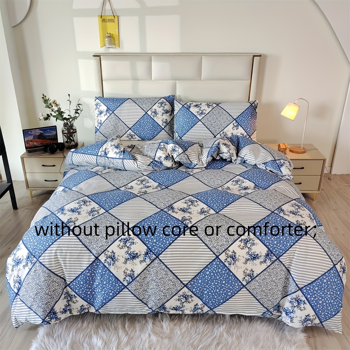 

Geometric Pattern 3-piece Duvet Cover Set With 2 Pillowcases - Breathable, All-season, Zipper Closure, 100% Polyester Sanded Fabric, Machine Washable - Active Printing, No Insert Included