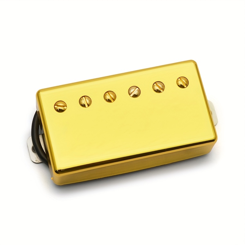 Alnico 2 Double Coil Guitar Pickups with 4 Wire Coils, Featuring 7. 5K/8. 6K/15K Coil Splits with Copper Sleeves, Alnico 2 Pickups (Suitable for LP Guitars) with Golden Plating., Studio Guitar Equipment, Live Performance Pickups, Vintage Humbucker