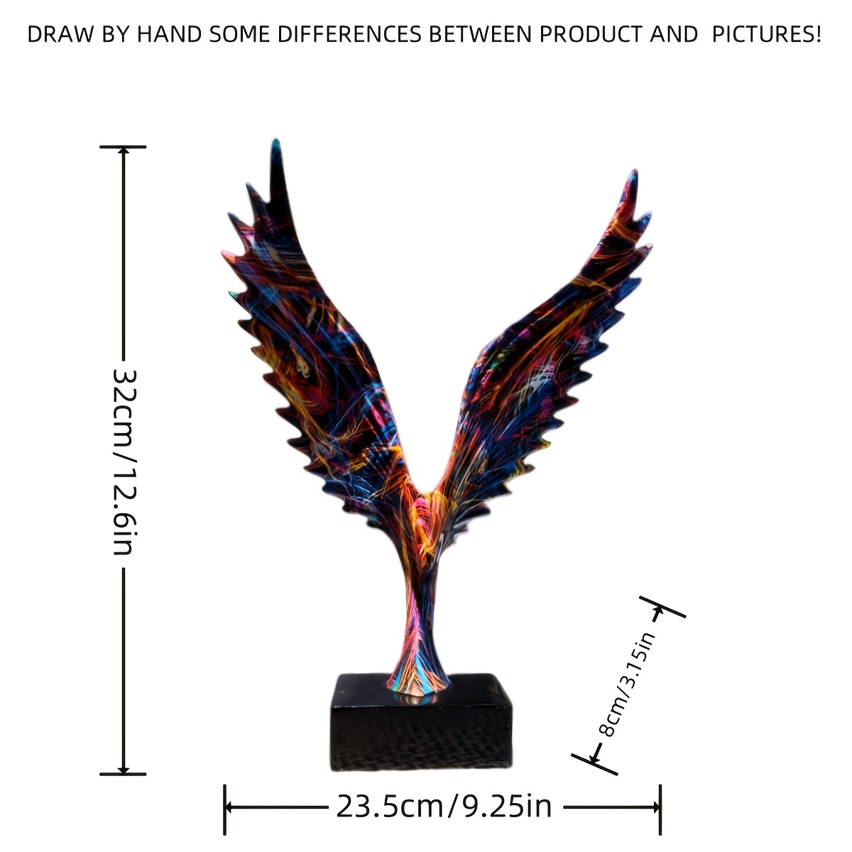 Chic Colorful Eagle Statue - Modern For Living Room & Office, Perfect Housewarming, Christmas, Thanksgiving & Birthday Gift