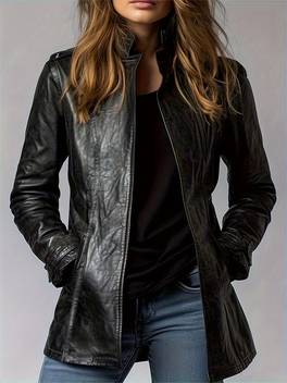 damen jacke im europäischen und amerikanischen vintage-stil mit offenem vorderteil für herbst und winter, neu