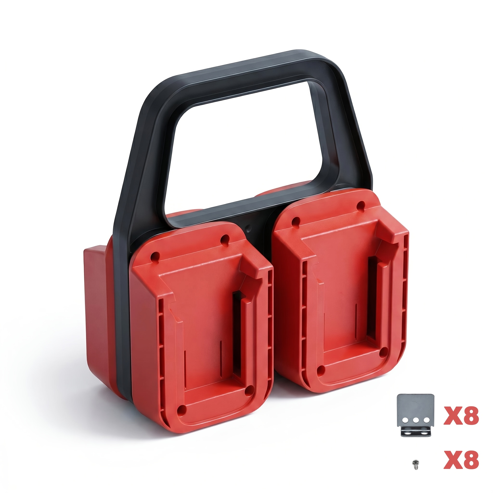 TEMU Portable Battery Storage Rack Compatible With Milw@ukee 18v Battery, 4-slot Heavy-duty Abs Lithium Battery Carrier For To . The Structure Is