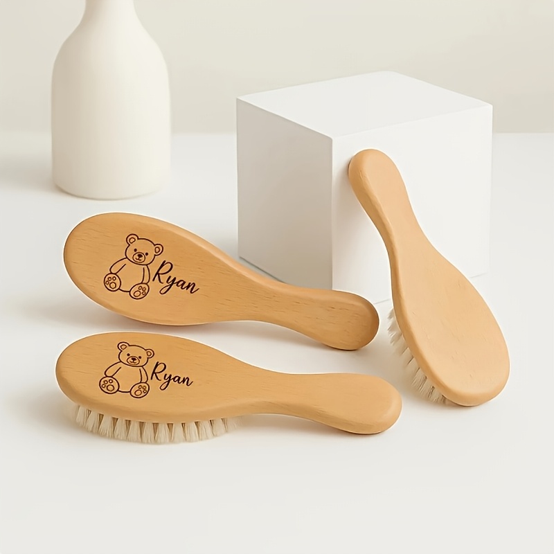 Bear-Shaped Bath Brush with Custom Name Engraving