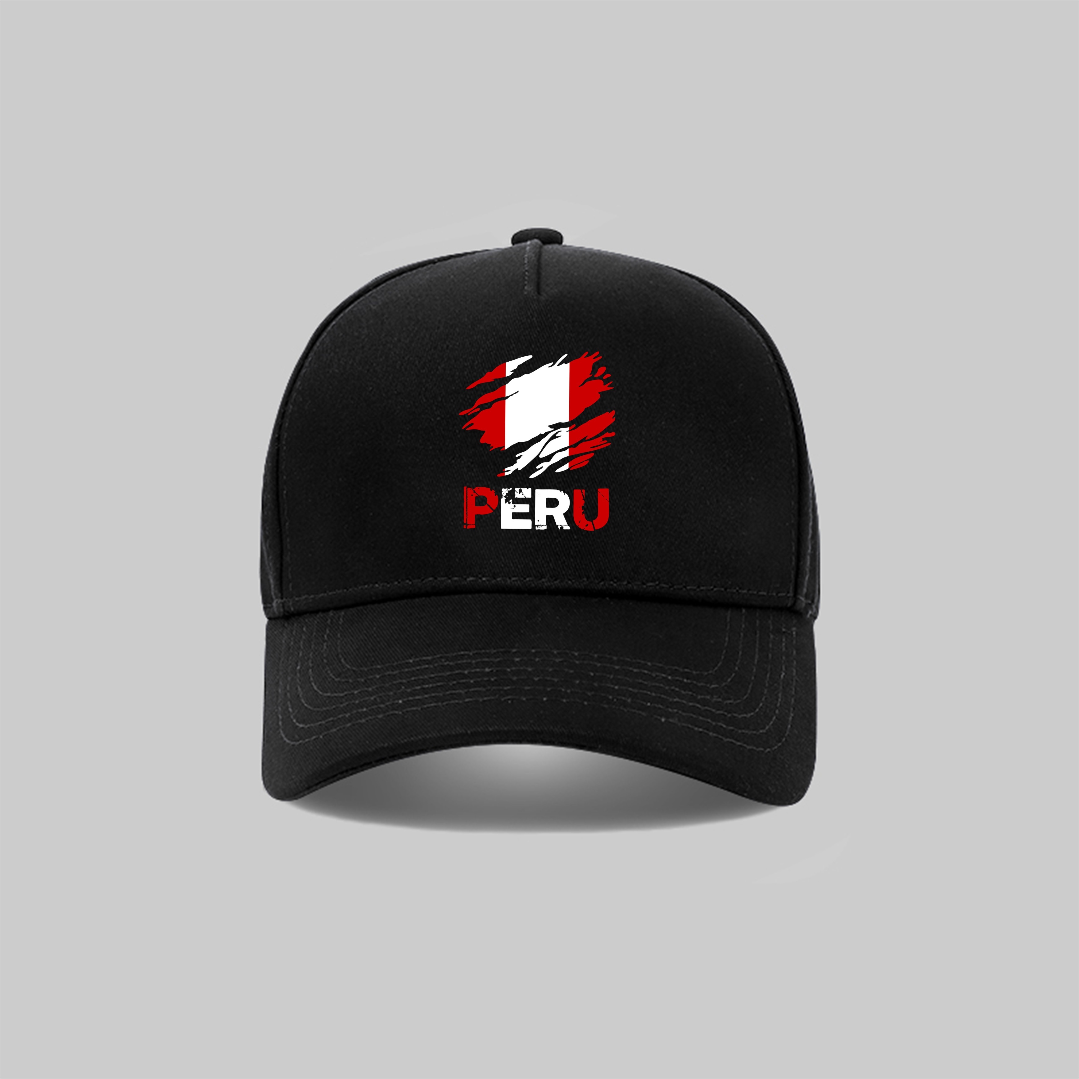 

Adjustable Baseball Cap With Peruvian Flag Print - Lightweight, Cotton , Outdoor Sports & Casual Wear