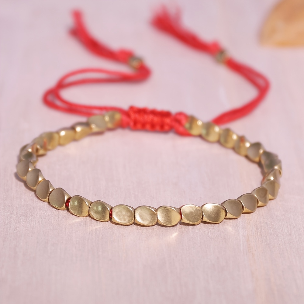 Boho Adjustable Tibetan Copper Bracelet for Men