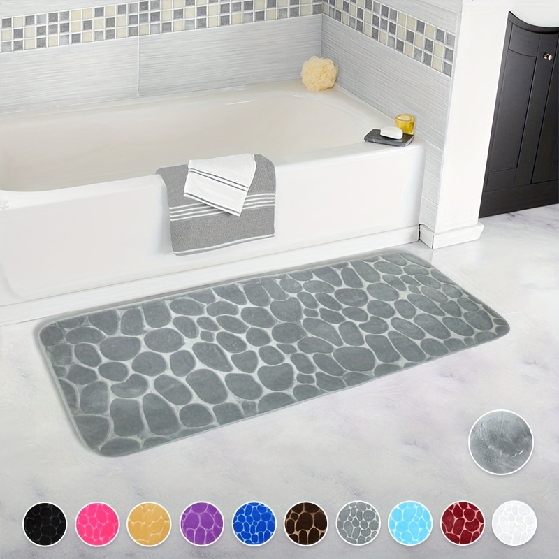 Dorai Piedra de baño grande para el hogar, alfombra de baño de lujo,  elimina instantáneamente el agua, superficie antideslizante, diseño moderno  y