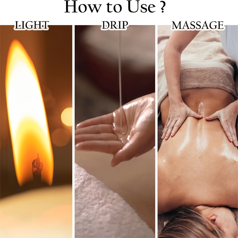 Vela de Masaje Aromática de Baja Temperatura, Vela de Aceite para Masajes, Vela de Fragancia para Spa y Cuidado de la Piel, Diseño Vertible Ideal para Salones y Spas de Parejas, el Regalo Perfecto para el Día de San Valentín, el Día de la Madre y Aniversarios