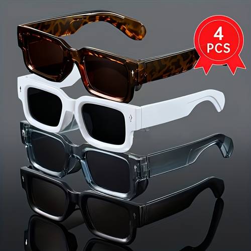 a set of four stylish and trendy sunglasses for men and for vacations beach parties street photography and an ideal gift option