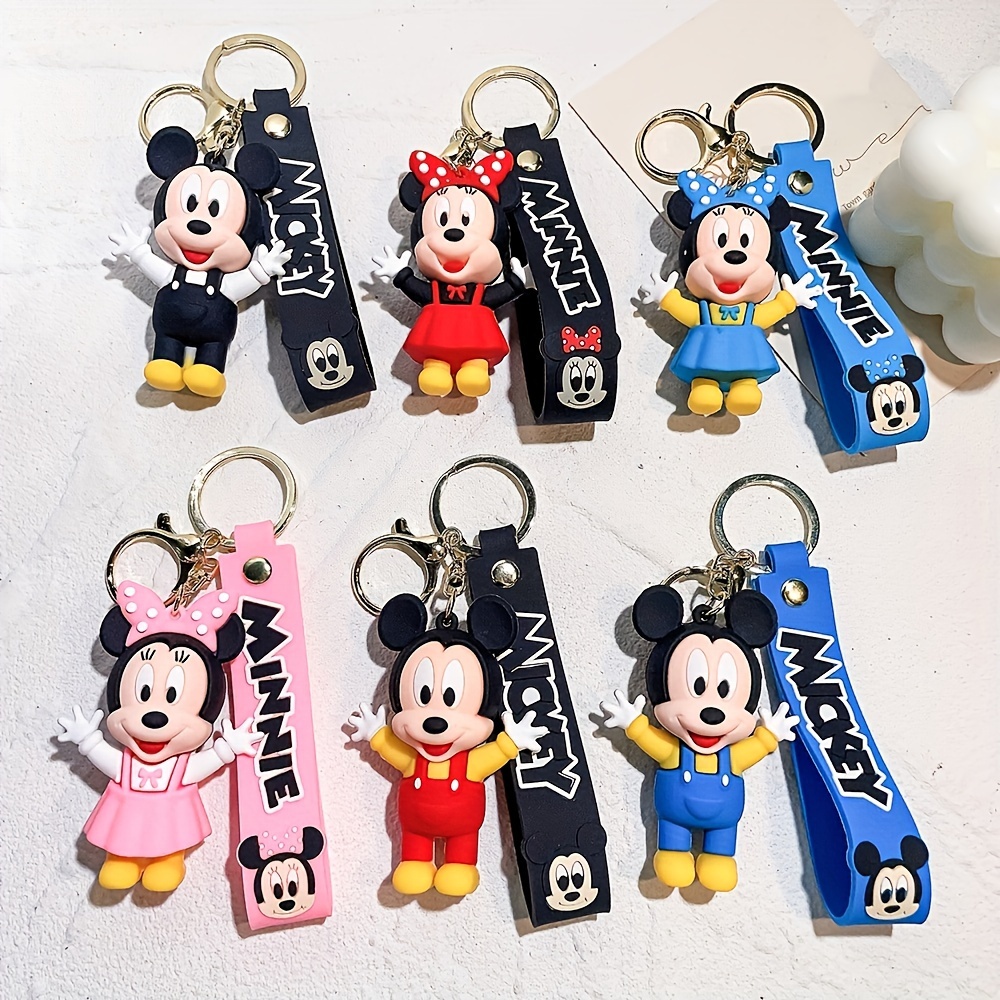 

Cartoon Characters Mickey Keychain Cute Keyring Bag Backpack Pendant Hanging Car Key Chain Couple Gift