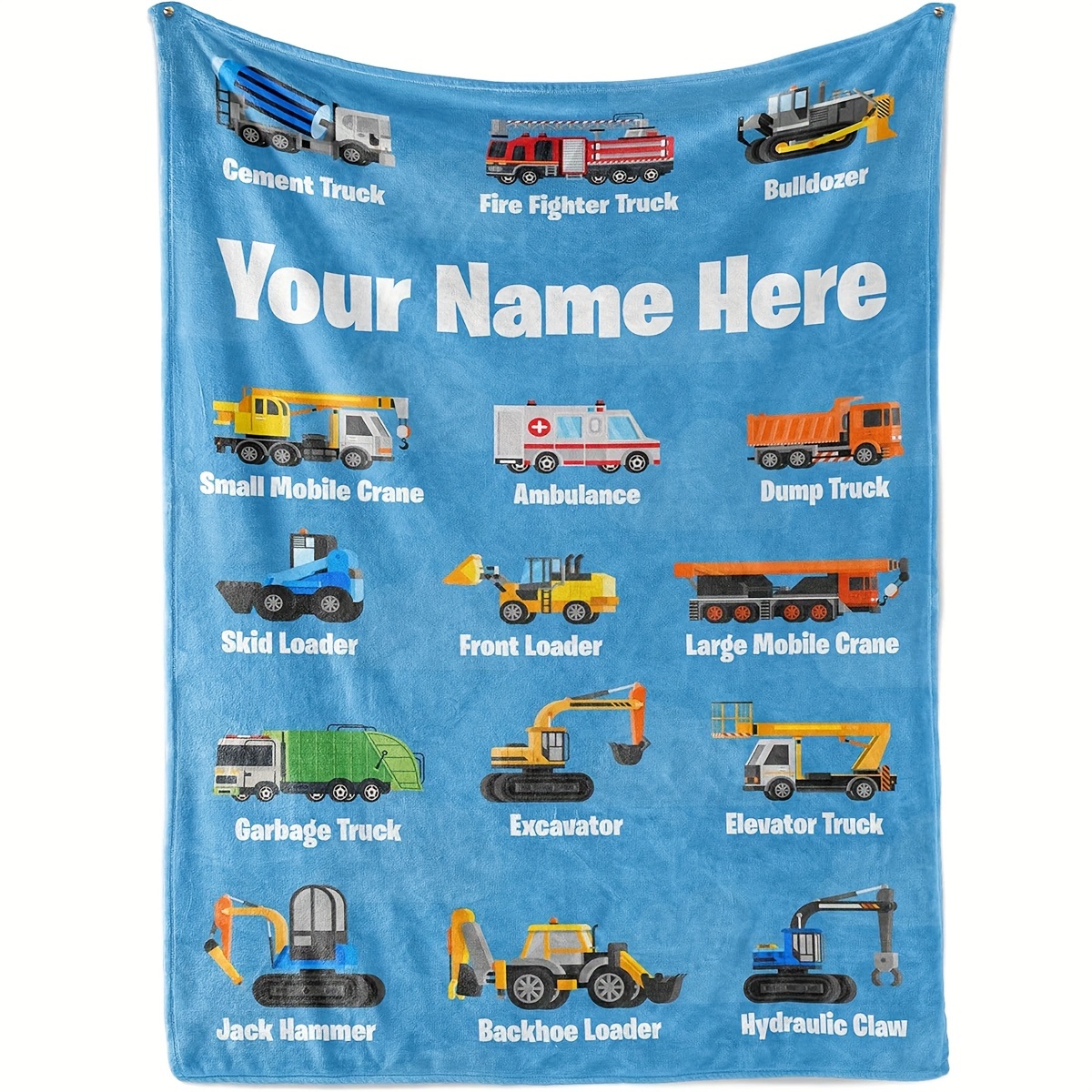 

Personalized Kids' Blanket With - Perfect For Bed, Travel, Or Play - Machine Washable - 100% Polyester