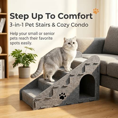 imagem do item s multifuncionais 3- para animais de estimação, um brinquedo para gatos. de 4 , rampa desmontável para cães, cama para gatos com s e , também utilizável como cama para gatos, de arranhar para gatos, rampa de 4 camadas, adequado para sofá, s antiderrapantes para animais de estimação