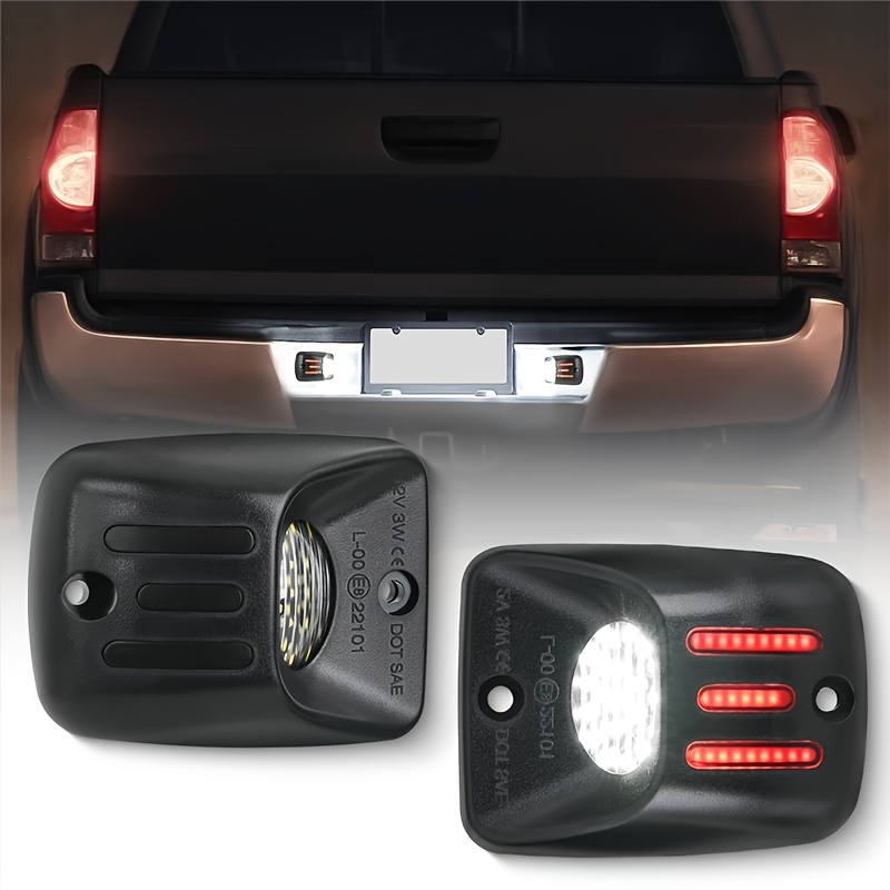 License Plate Lights Compatible For1995 1996 1997 1998 1999 2000 2001 2002 2003 2004 For Tacoma With Red Oled Neon Tube 6000k White 2pcs Pack