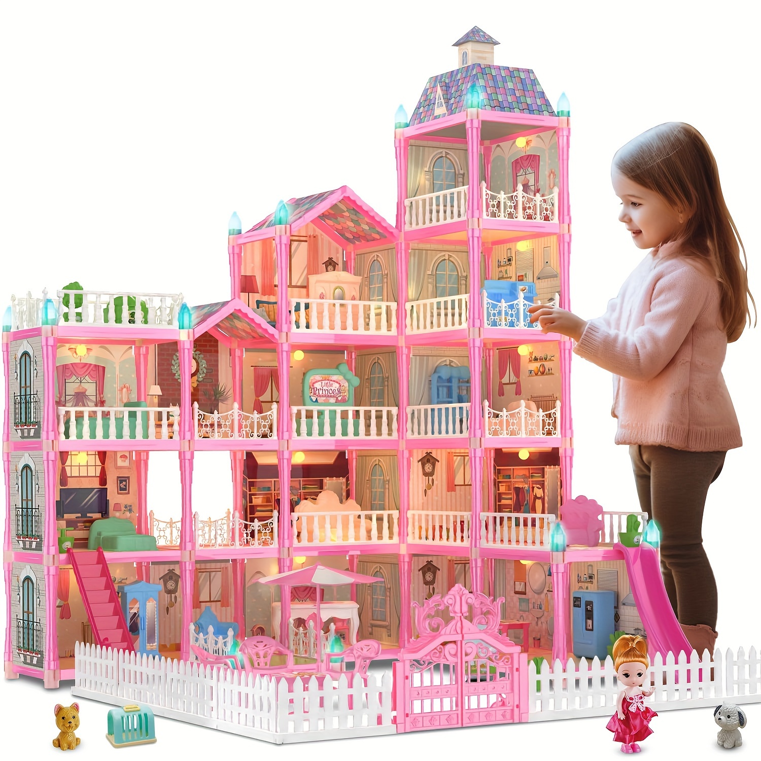 Barbie size dollhouse furniture girl playhouse dream play wooden doll on sale