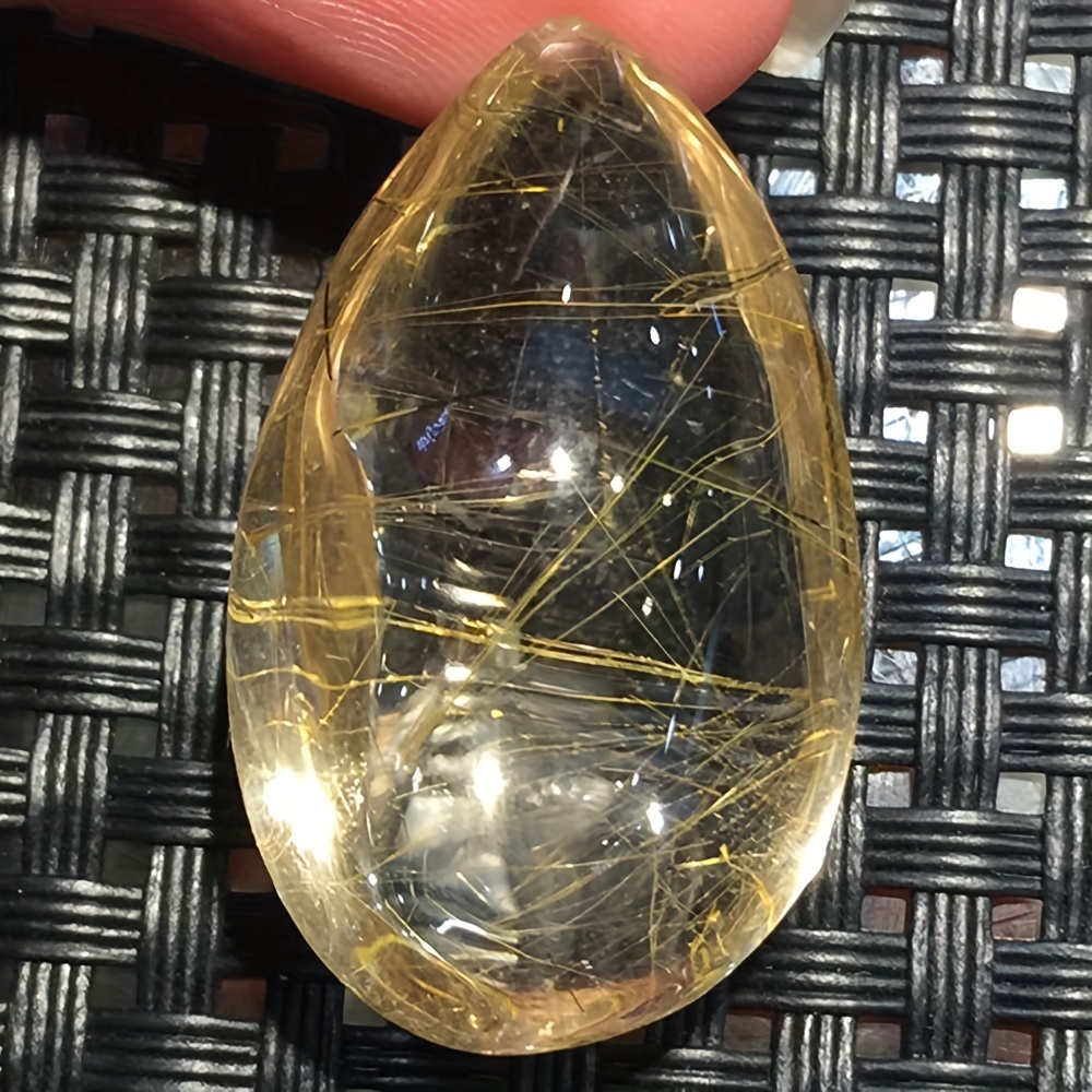 

Natural Citrine Rutilated Quartz Hair Crystal Stone - Polished Gemstone For Printmaking