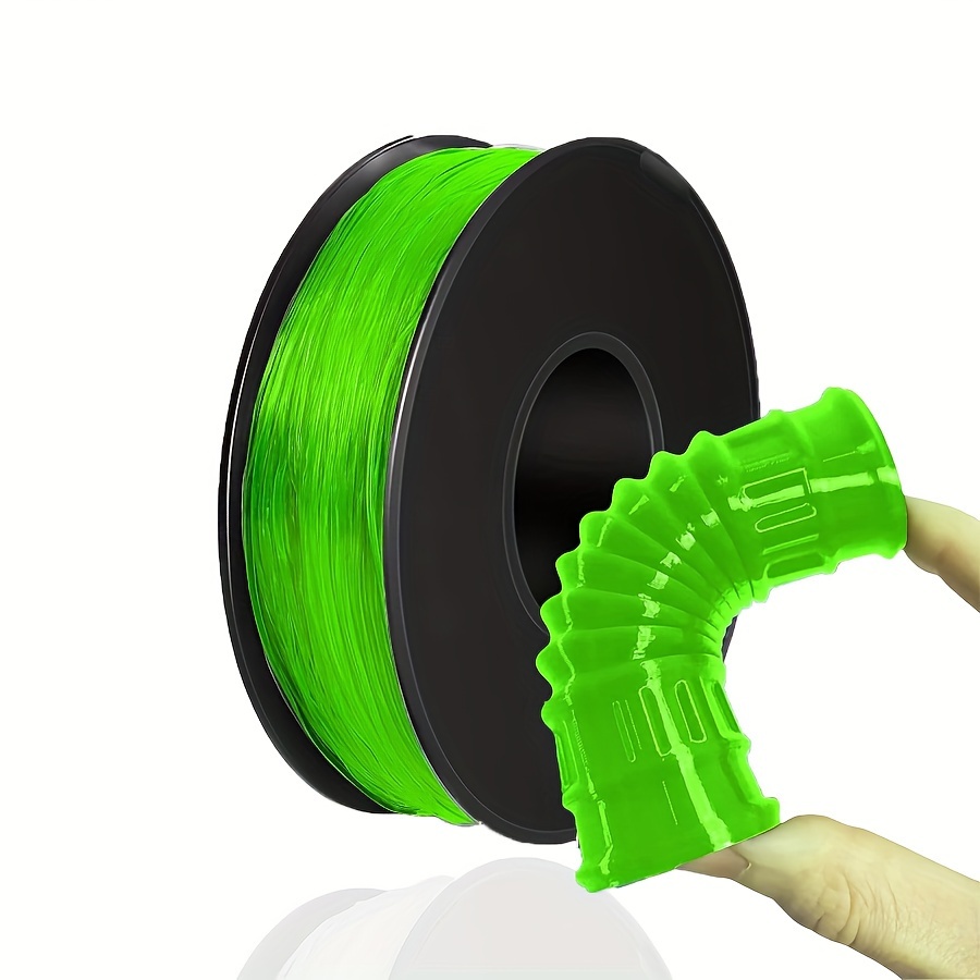 

1 Spool Tpu Filament 1.75mm, Flexible Soft 3d Printer Material, Transparent Green/orange, 95a 250g Reel (0.55 Lb), Size Precision +/- Mm, Plastic