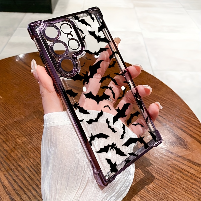 TEMU Phone Case: Bat Silhouette For Phone Cases S25/s24 Plus/s24 Ultra/s24 Fe/ S23/ S23+/ S23 Ultra/a53/a54/53 Fashion High-quality Protective Mobile