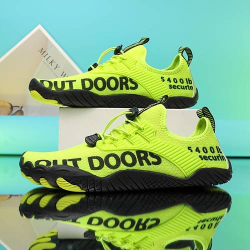 sneakers mens quick dry non slip shoes breathable low top outdoor shoes with secure lace closure lightweight fabric and rubber sole suitable for swimming surfing hiking fishing spring summer casual striped design