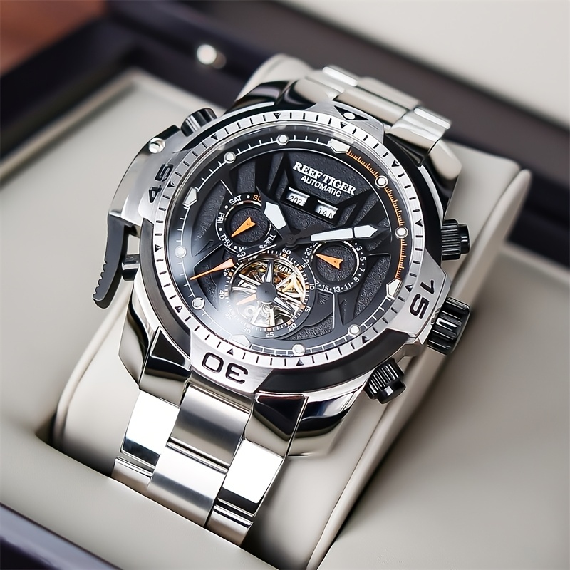 's Classic Multi-functional Mechanical Watch, Gentleman Mechanical Watch, Men's Mechanical Watch, Men's Watch, Without Battery