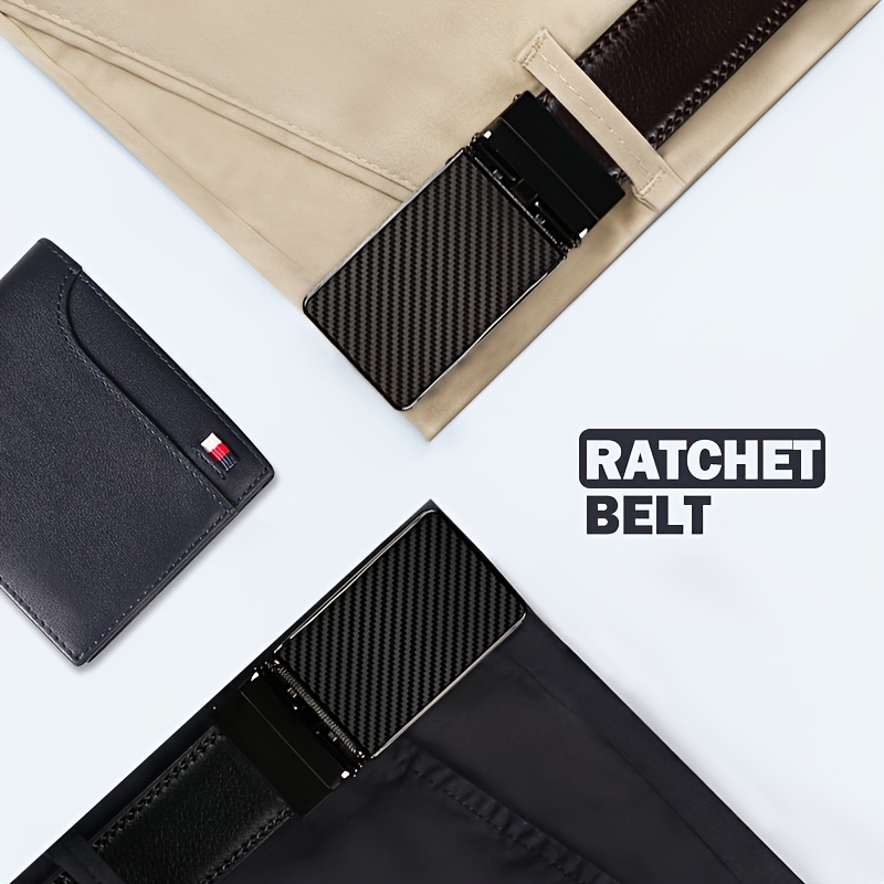 2pcs Stylish Cowhide Belts with Automatic Buckles for Everyday Use