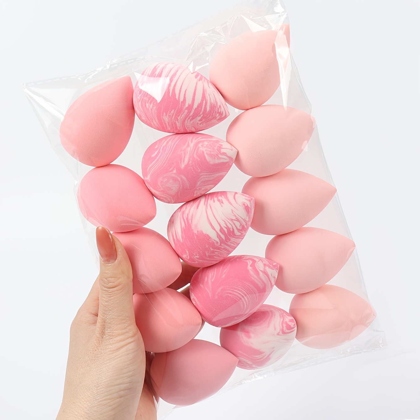 TEMU 15pcs Professional Makeup Sponge, Flawless Soft Setting Face , Multicolor Beauty Sponge Cosmetic Applicator For Powder, Liquid, Facial Makeup