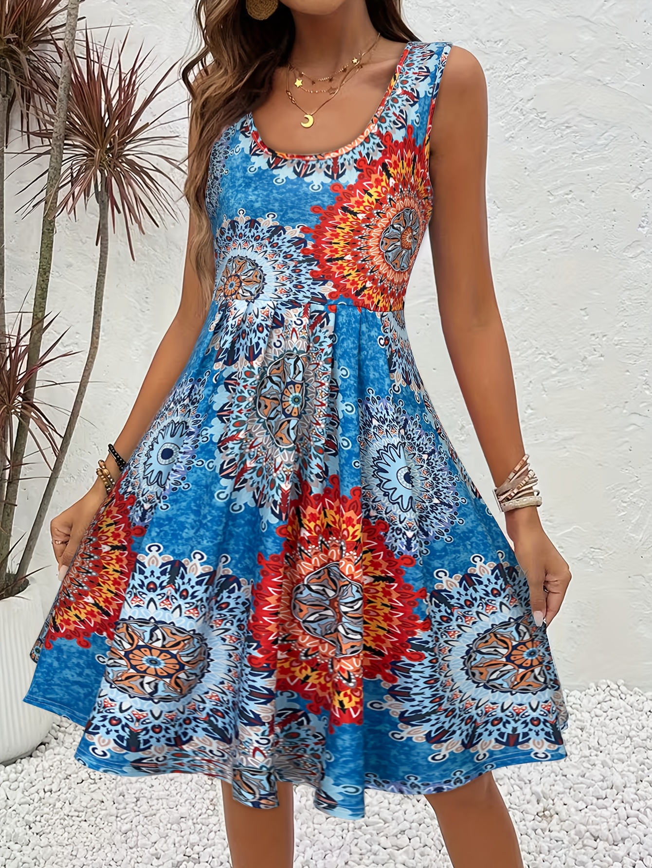 tribal print dress sold on Temu United States