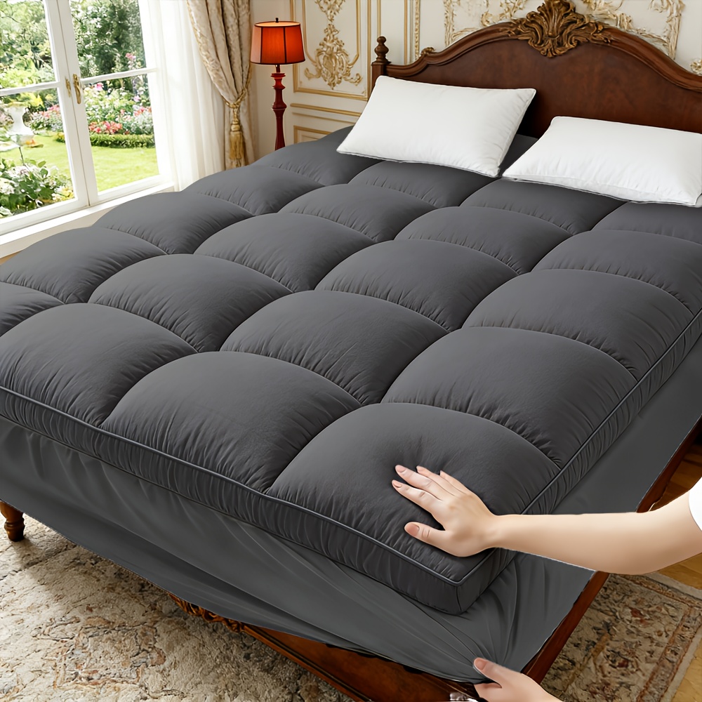 mattress pad mattress topper mattress cover breathable fluffy soft mattress protector with deep pocket machine washable rv bed sofa couch gift for   twin full queen king size