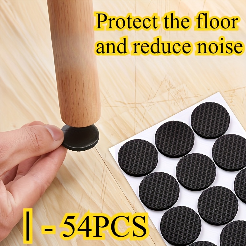 

36-54pcs, Chair Leg Floor Protection Pad, Oval And Square Ten Specifications, Silent Non-slip Felt Furniture Pad, Hardwood Floor Furniture Slider, Self-adhesive, Free Cutting, Thickened Chair Leg