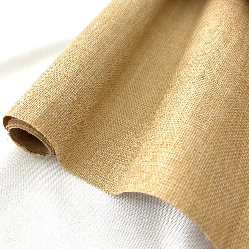TEMU 1pc Linen Fabric, Self-adhesive, Suitable For Home Decoration, Wall Stickers, Tablecloths, Handicrafts, Etc. Natural Material