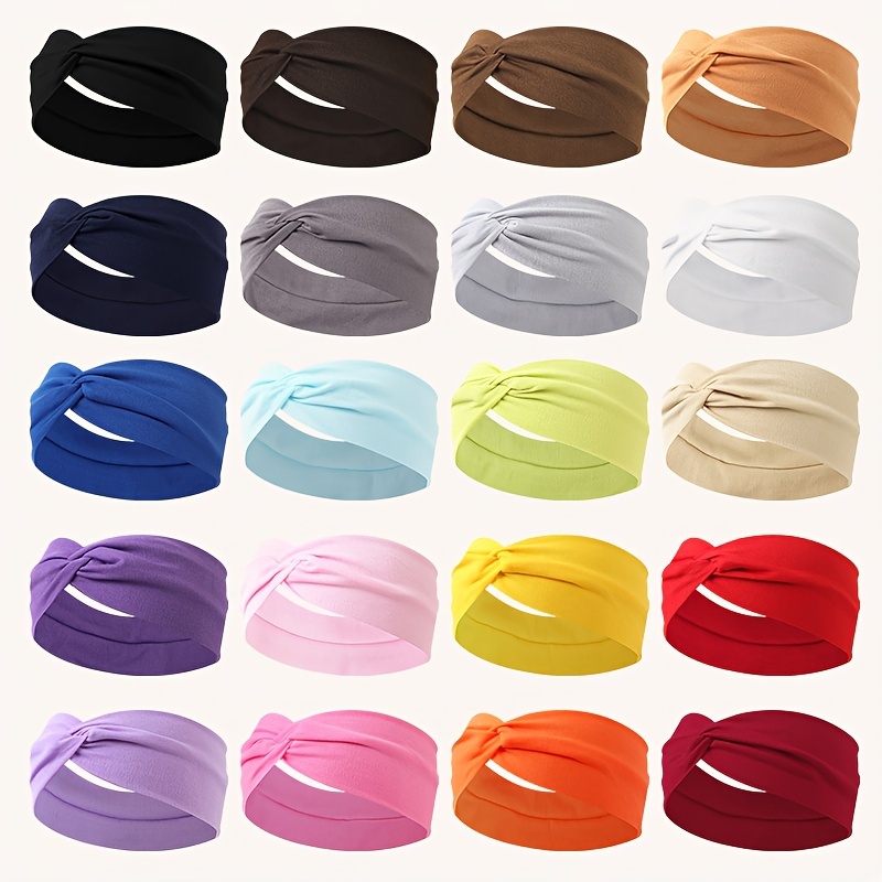 10pcs set of soft stretchy cross headbands versatile solid   for everyday use comfortable breathable and   additions for women and