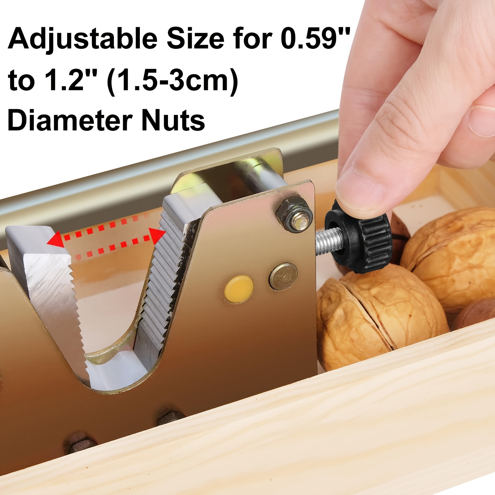 ZORVYN Nussknacker Aus Metall - Für Walnüsse, Haselnüsse & Mehr Mit Rutschfestem Griff