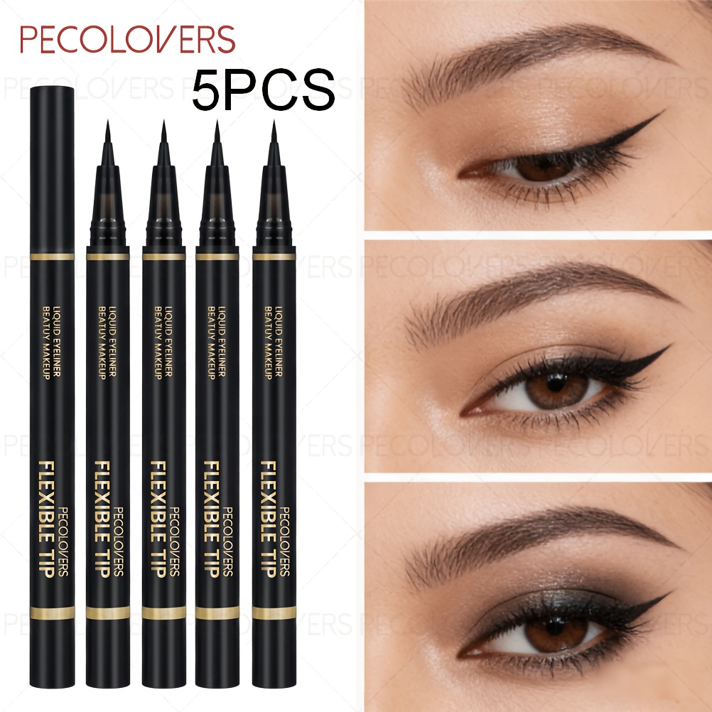 5pcs/set Eyeliner, Smooth Application, Tip, Waterproof And , Makeup, Easy To Carry, An Essential Makeup Item For Going Out And Makes A Perfect Gift