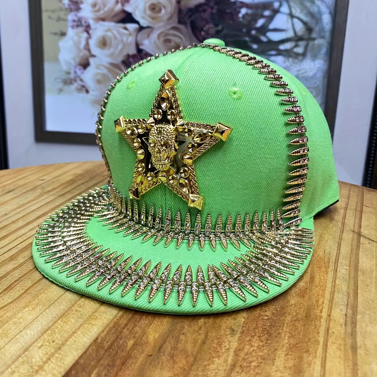 series hip hop punk studded cap trendy unisex - Temu Bahrain