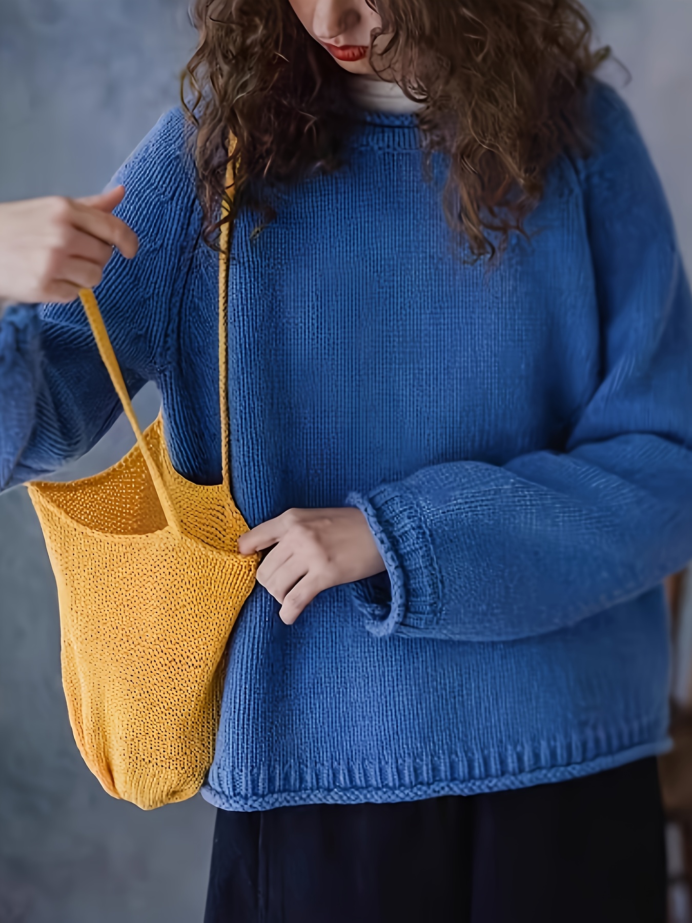 damens french vintage pullover – dicker winterpullover Temu