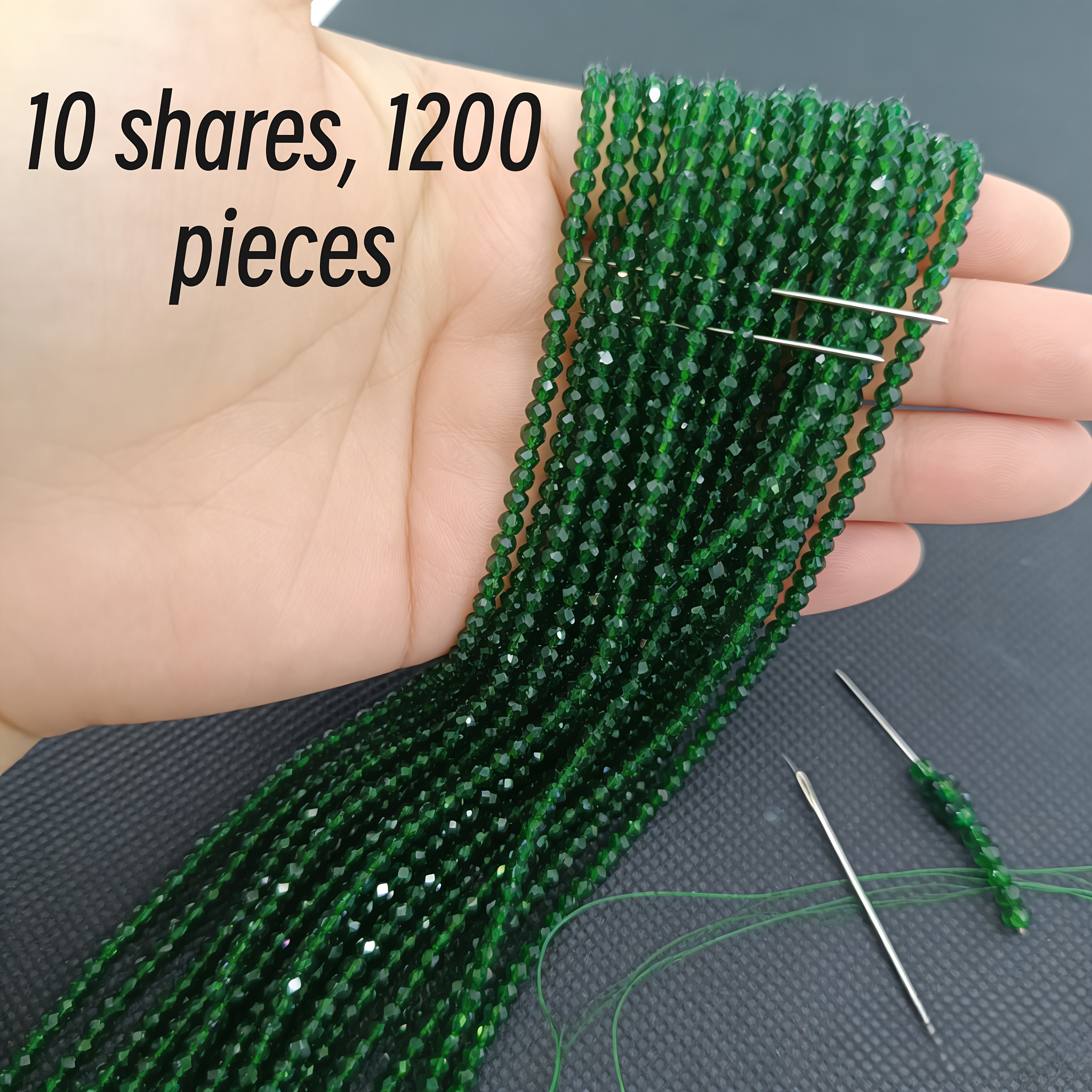 Image of Approximately 1200 Beads In 10 Strands, Decorative Beads, Suitable For Making, Fashionable Decorative Bead Accessories For Craft Enthusiasts