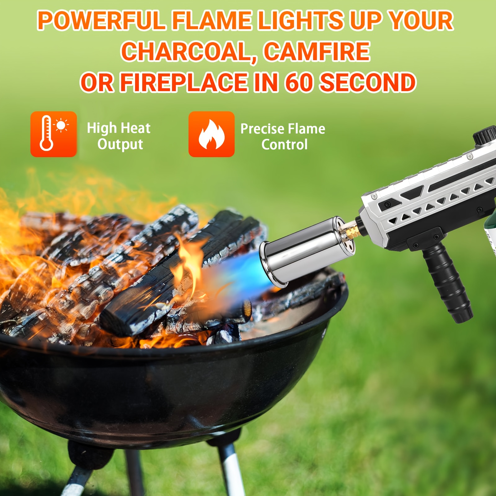 High-Performance Propane Grill Torch, Sous Vide Flame with Adjustable Intensity, Charcoal Igniter for Barbecues, Campfires, Steak Searing, And Cooking (Tank Not Included) 5 High-Performance Propane Grill Torch, Sous Vide Flame with Adjustable Intensity, Charcoal Igniter for Barbecues, Campfires, Steak Searing, And Cooking (Tank Not Included) - Image 5