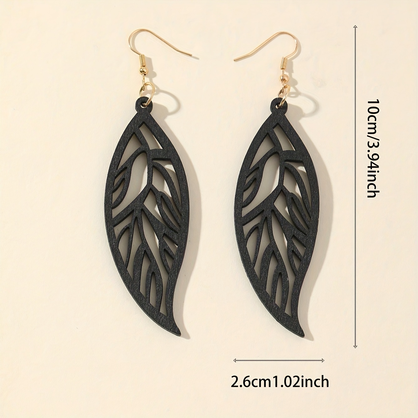 Wooden Cutout Floral Pattern Earrings Set - Natural Choice