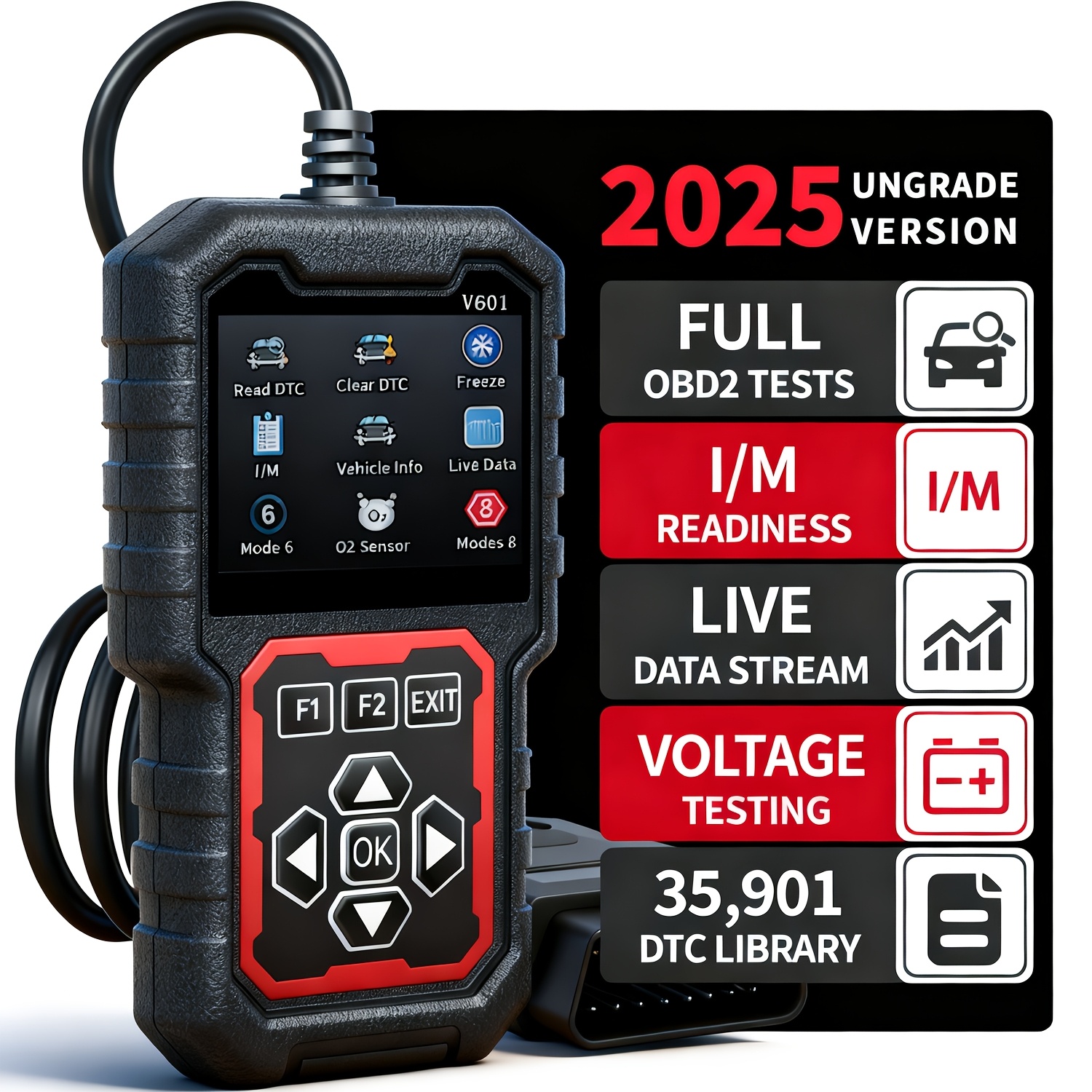 TEMU V601 Scanner, Code Reader For Cars And Trucks, Quickly Check Engine Code Reader With Reset Function, Automotive Code Reader Scanner Diagnostic