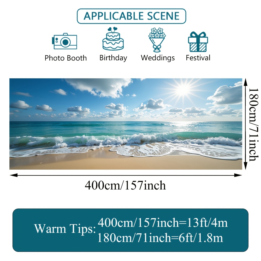 E-shop 1 Stück Vibrantes Strandhaus Banner für Garagentür - Robuster Polyester, Keine Stromversorgung erforderlich, für Familienfeiern und