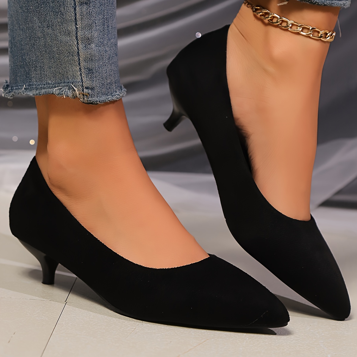 black kitten heel dress shoes Slingback Heels Dress Shoes – Beneath My Stilettos main image 1