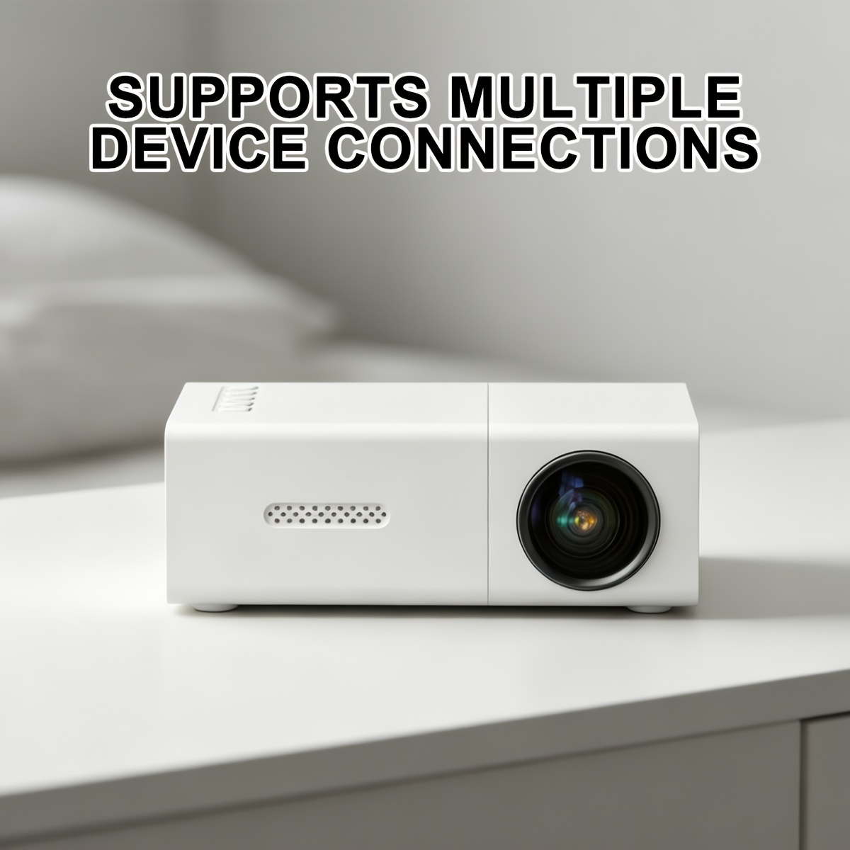 Compact Mini Projector with Built-In Speakers