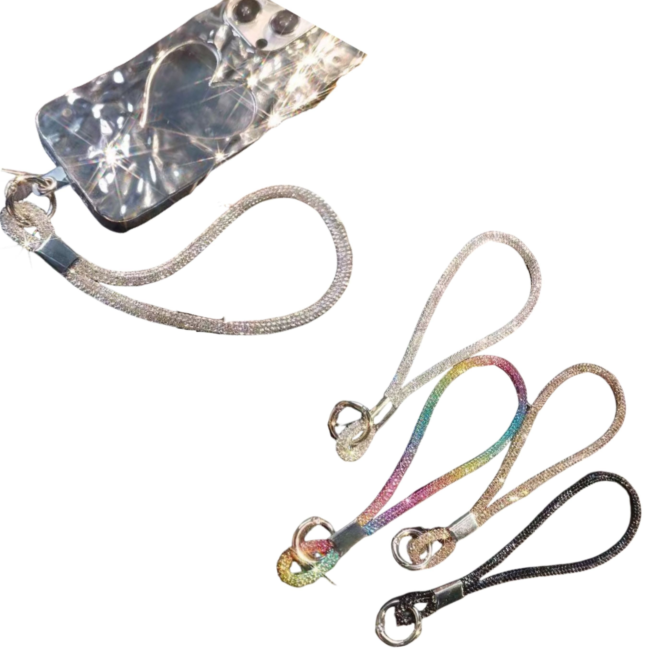 

1pc Full Diamond Mobile Phone Lanyard Wrist Mobile Phone Chain High-end Short Keychain Bag Pendant Insulated Cup Pendant