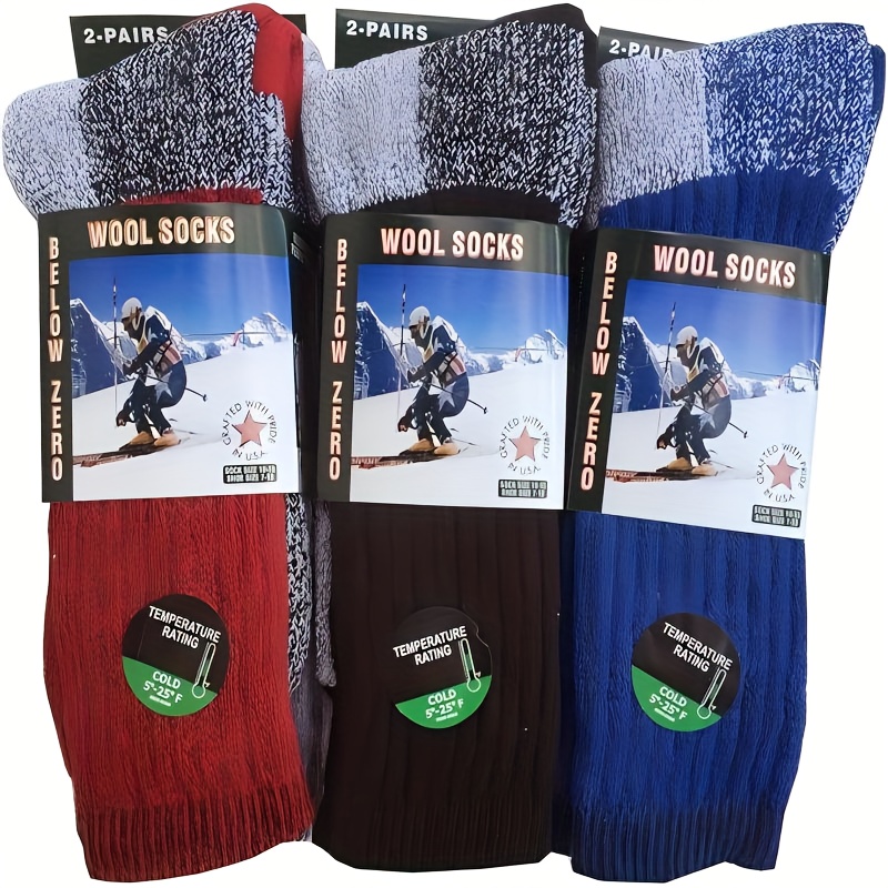 TEMU 6 Pairs Wool Diabetic Socks Warm Winter Thermal Socks, Extra Wide & Nonrestrictive, Unisex