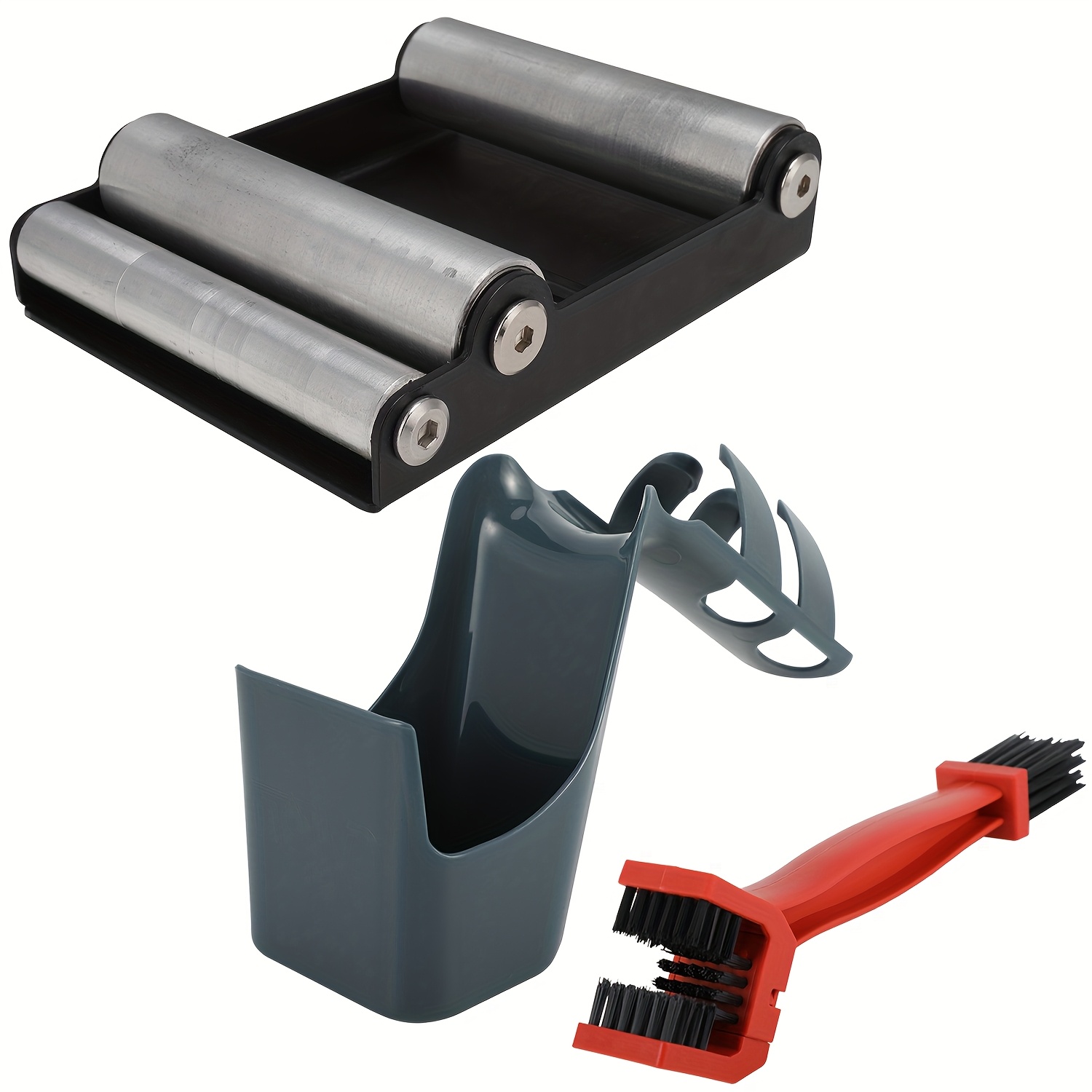 Jfg Racing Motorcycle Universal Tire Cleaning Stand, A Portable Tire Wash Bracket With A Durable Roller Ramp Lift, Suitable For Most Street Sport Bikes And Dirt Bikes