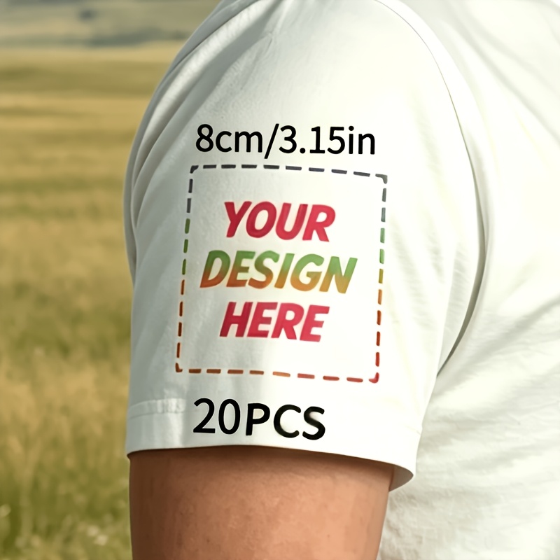 TEMU Patch termoadesivo personalizzato da 8 cm, gruppo da 10//40/50 pezzi, per abbigliamento, felpe, magliette, dipinti decorativi, fai da te. per