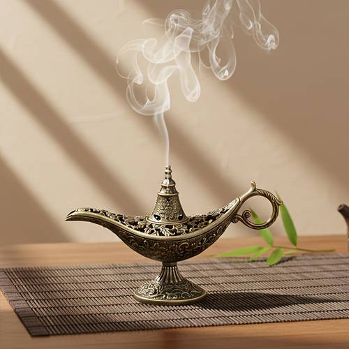 2li retro çinko alaşımlı tütsü tutucu süs eşyaları | kabartmalı alevleyici ev dekorasyon el sanatları | oturma odası yatak odası çalışma odası avlu zen süsleri | yoga meditasyon çay seremonisi parti malzemeleri