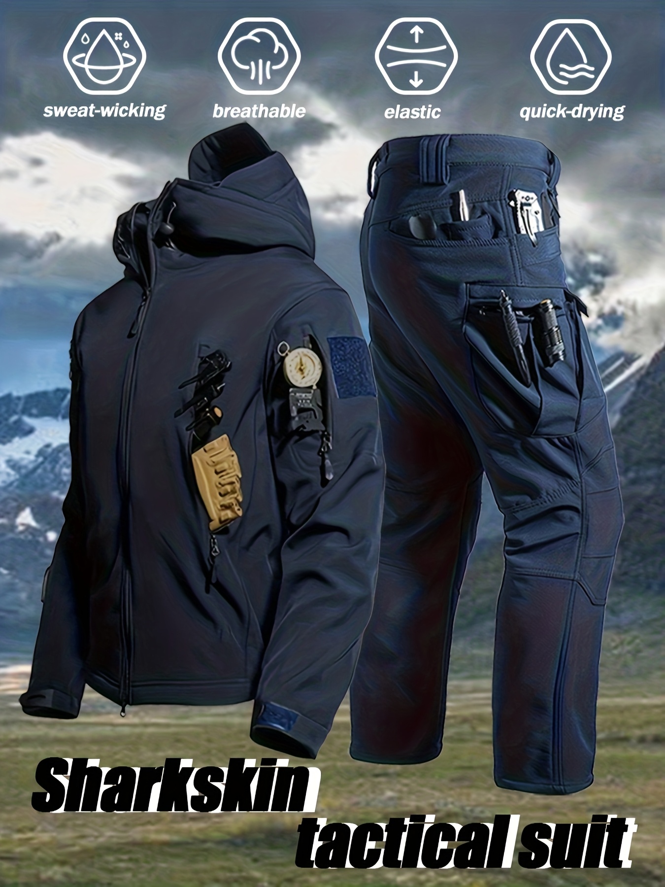 2-  set med nya produkter: kalltåliga softshell jacka och kalltåliga byxor - slitstarka kläder för bergsklättring, skidåkning, fiske och cykling - herr vinterjacka set