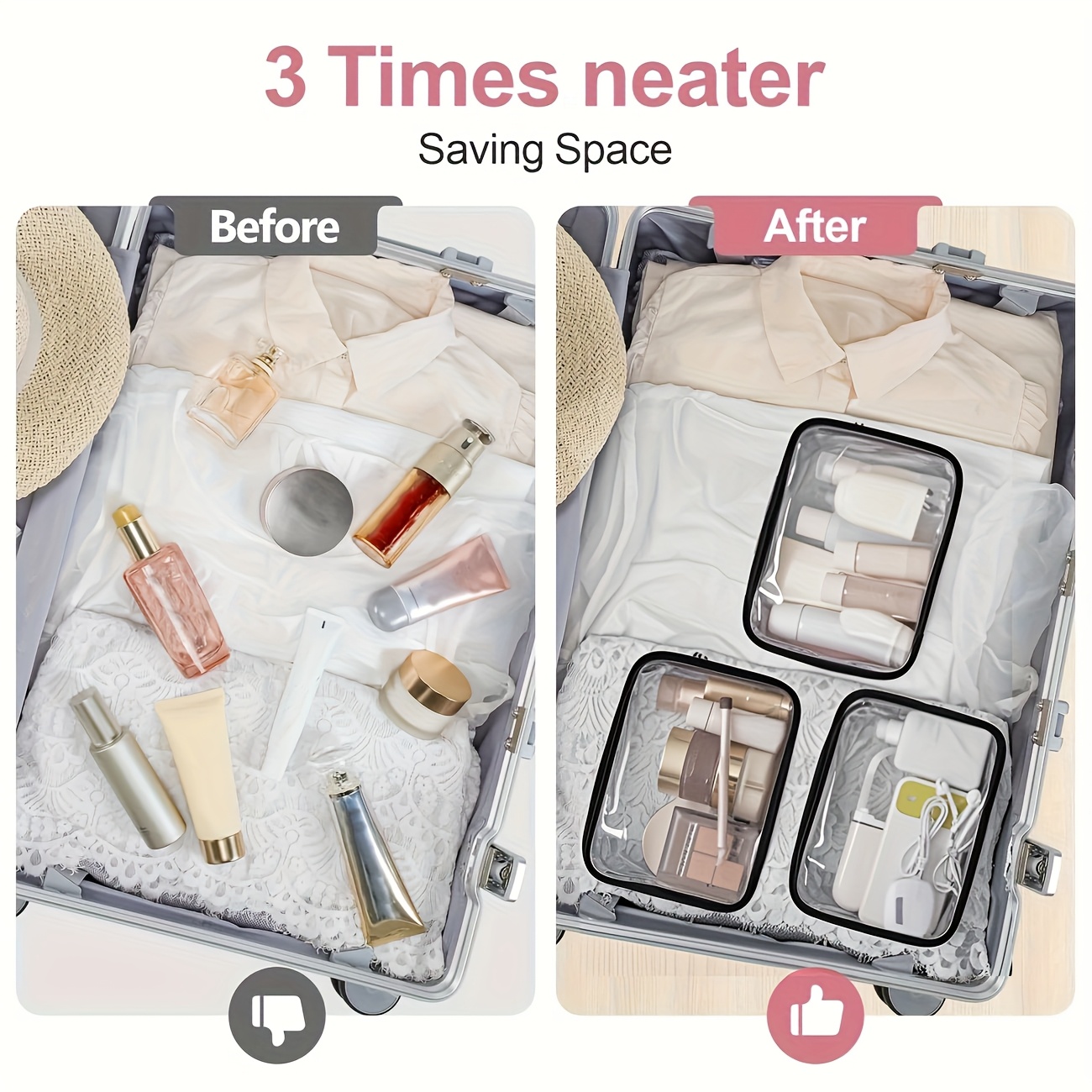 Medicine-Themed High Quality PVC Zippered Cosmetic Bag for Women & Girls - Large Capacity Lightweight Travel Organizer, Easy Wipe-Clean Toiletry Bag with Fade-Resistant Design, TSA-Approved for Daily Use & Trips, Toiletry Travel Bag