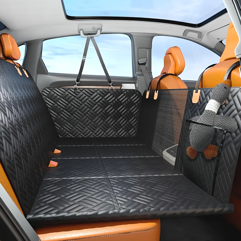 TEMU Back Seat Extender For Dogs-large Space, Dog Car Seat Cover Hard Bottom Holds 400lbs, Sturdy Backseat Extender For Dogs, Waterproof Dog Hammock For Car Dog Car Bed For Car, Suv, Truck